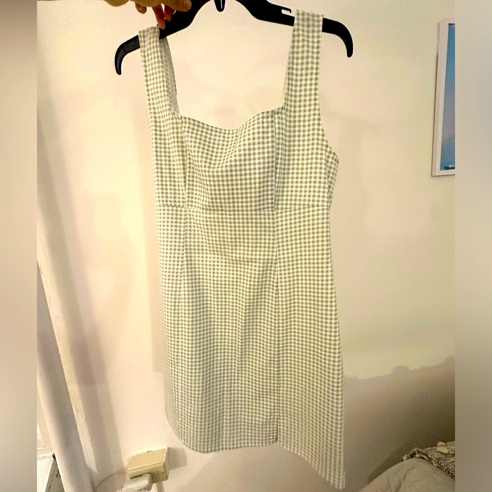 Lulus green plaid mini dress (Large)